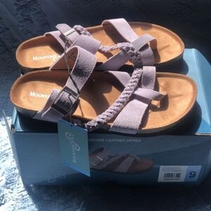 Mountain Sole Lavender Braided Leather Sandals